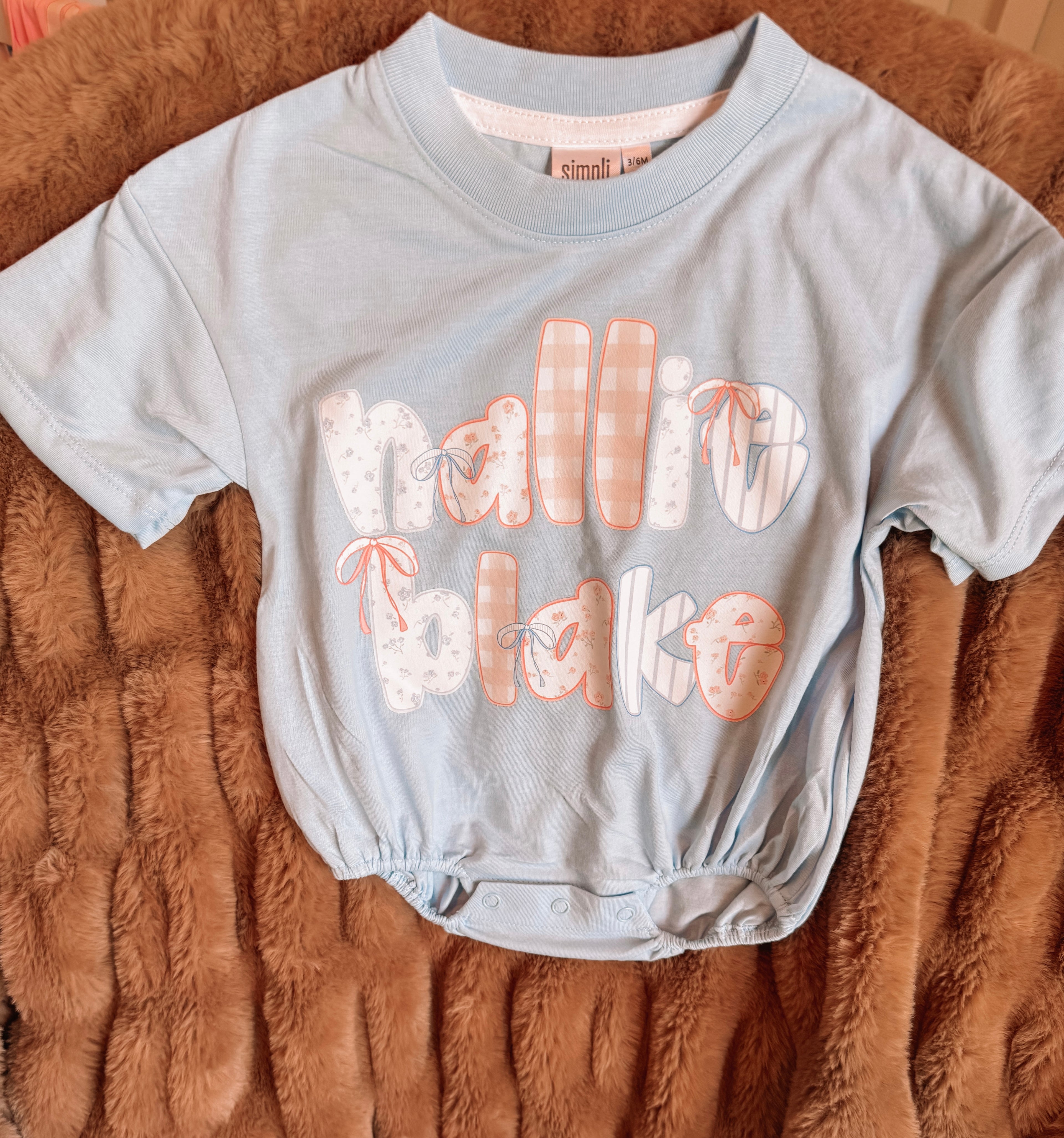 Custom Blue Patchwork Style Children's Bubble